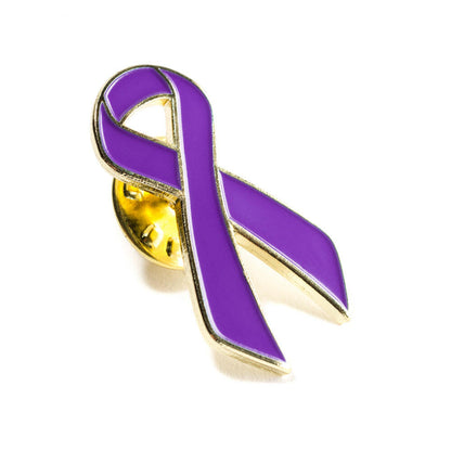 Purple Ribbon Lapel Pin - Support Store