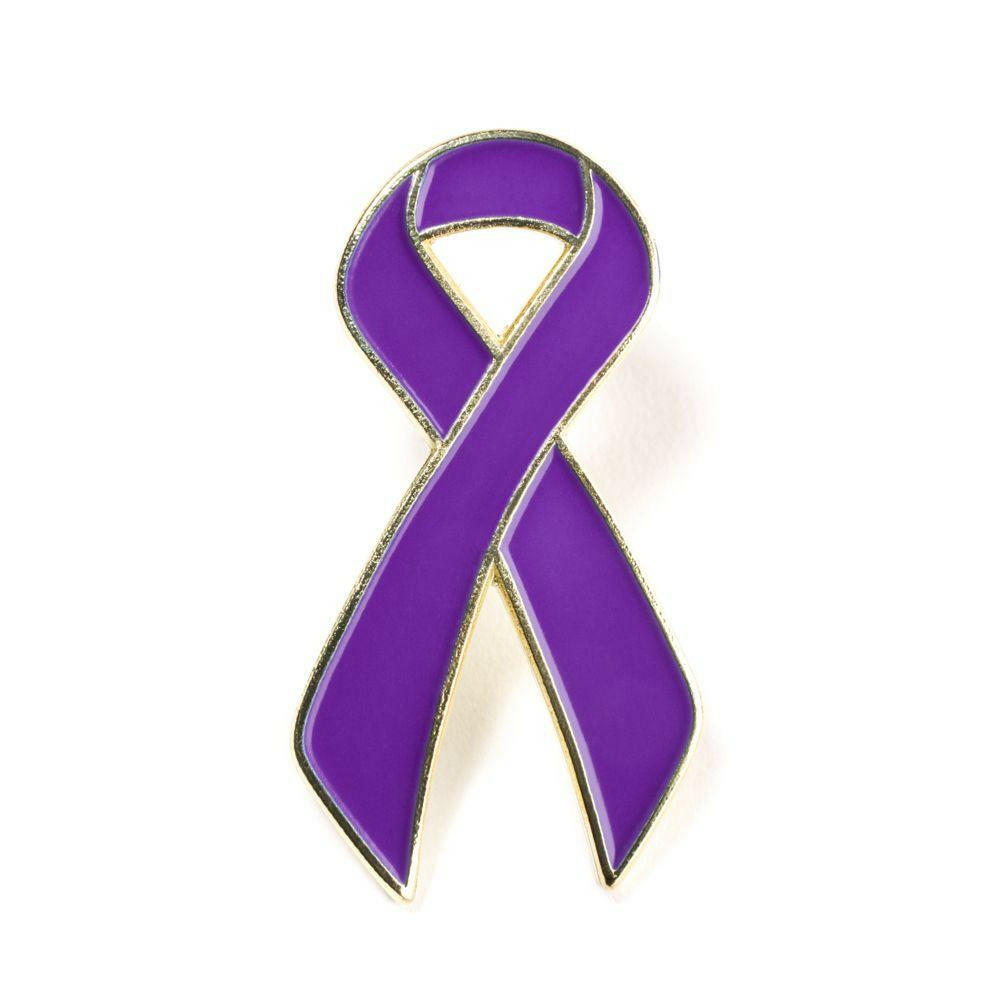 Purple Ribbon Lapel Pin - Support Store