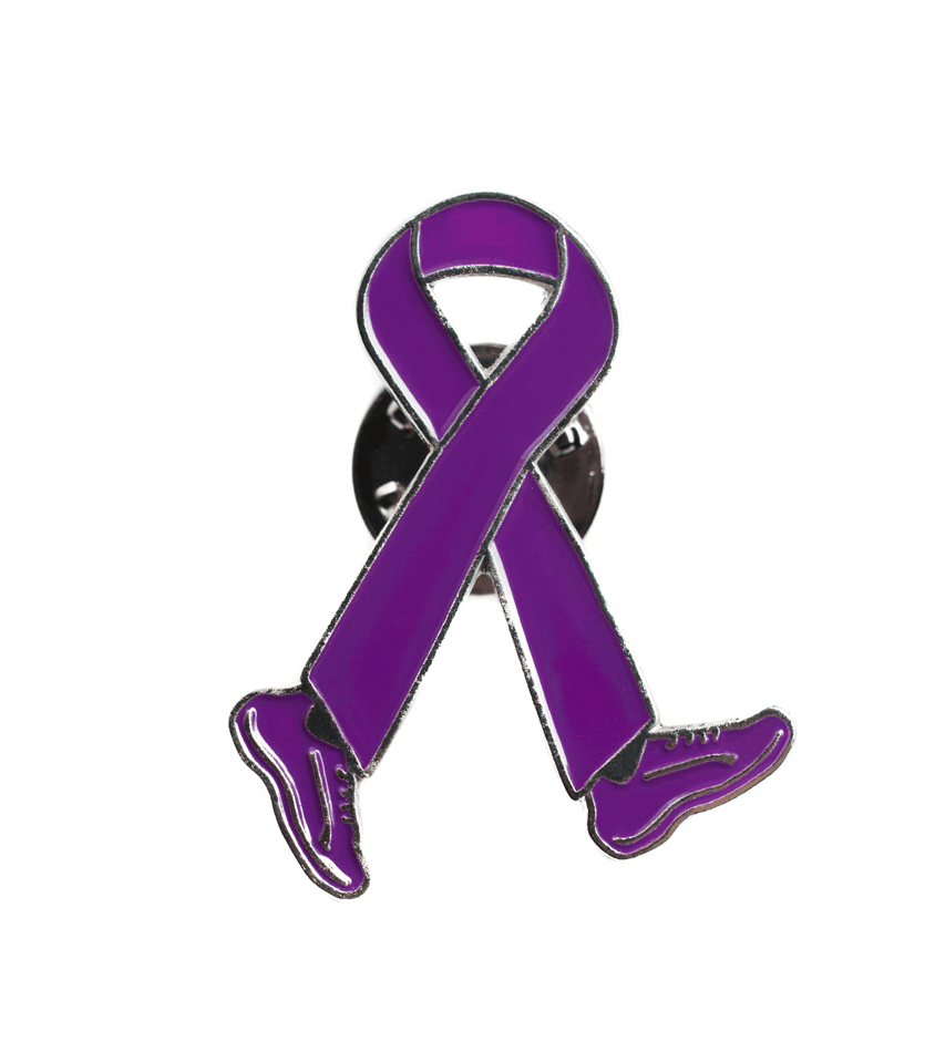 Purple Ribbon Walk Run Lapel Pin - Support Store