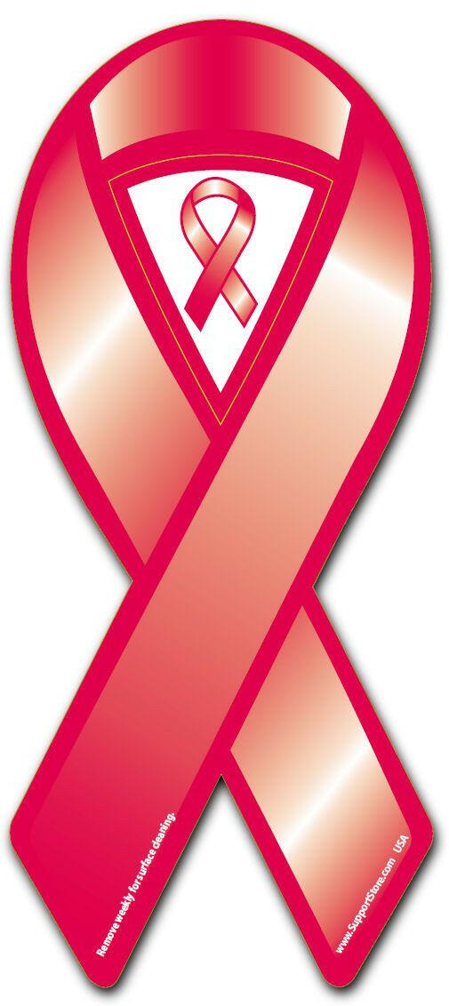 Red Cause Awareness Ribbon Magnet - Support Store