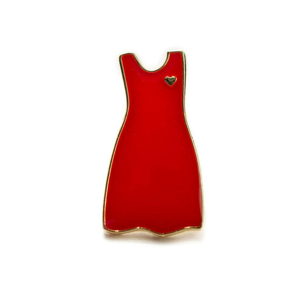 Red dress lapel pin Red dress lapel pin