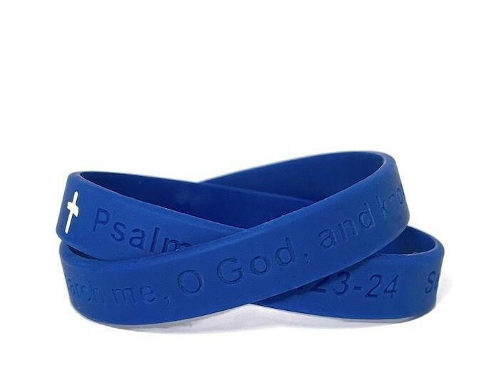 Search me, O God, and know my heart Psalms 139:23-24 wristband - Support Store