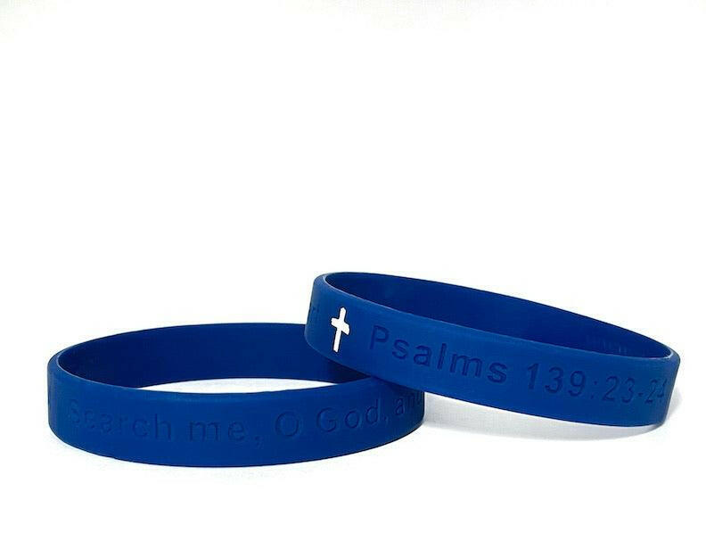 Search me, O God, and know my heart Psalms 139:23-24 wristband - Support Store