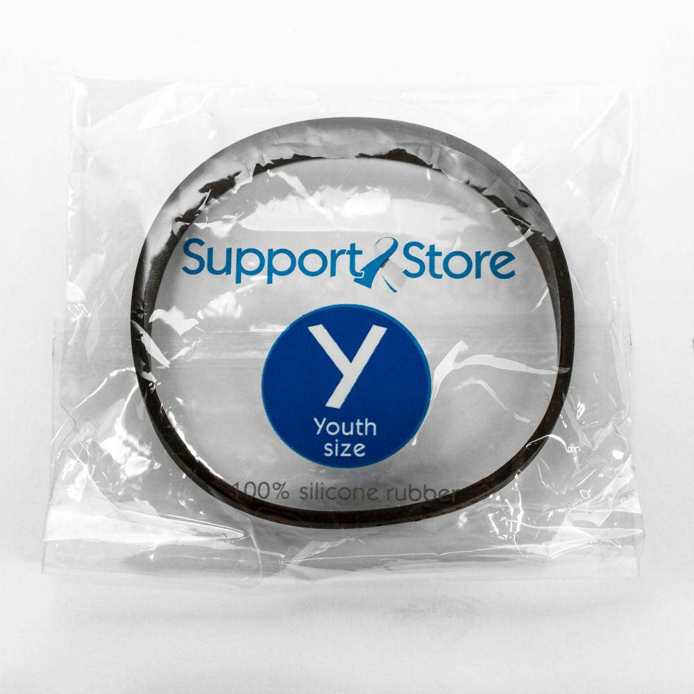 Stand Up - Speak Up - Stop Bullying White Letters Blue Wristband - Youth 7" - Support Store