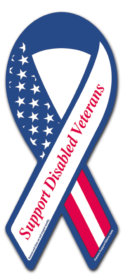 Support Disabled Veterans Ribbon Car Magnet - Support Store