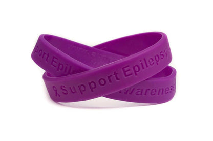 Support Epilepsy Awareness Purple Wristband - Youth 7" - Support Store