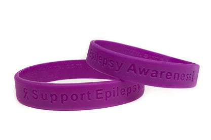 Support Epilepsy Awareness Purple Wristband - Youth 7" - Support Store