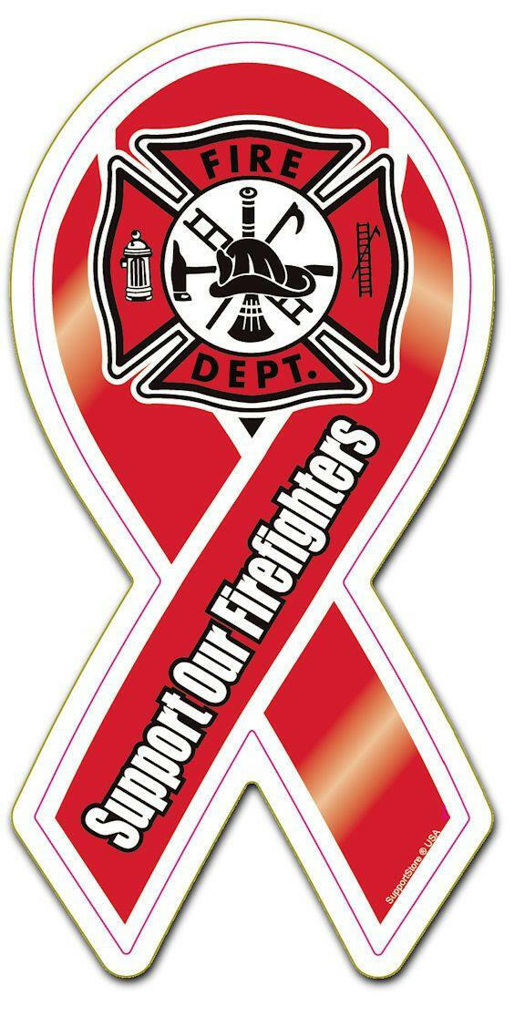 Support Firefighters Ribbon Decal - Support Store