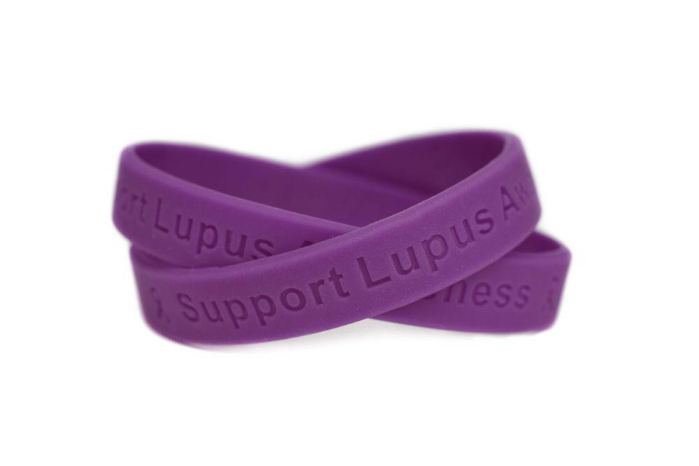 Support Lupus Awareness purple wristband - Youth 7" - Support Store