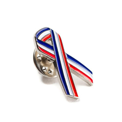 USA American Red White Blue Ribbon Lapel Pin - Support Store