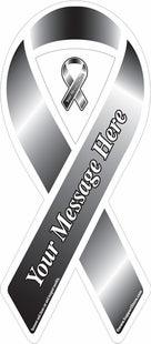 Custom Ribbon Magnets Black Awareness - Support Store