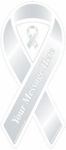 Custom Ribbon Magnets Gray Awareness - Support Store
