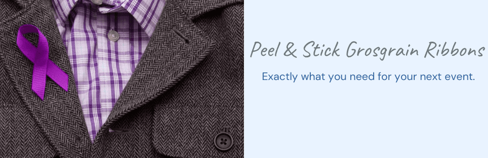 Grosgrain Fabric Stick On Awareness Ribbons - Support Store