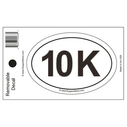 10K Bumper Sticker Decal - Oval - Support Store