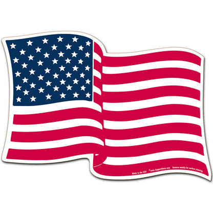 American Wavy Flag Car Magnet Large - USA Flag – Support Store