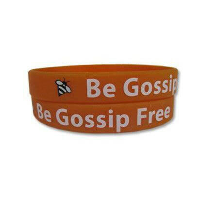 Be Gossip Free Rubber Bracelet Wristband - Adult 8" - Support Store