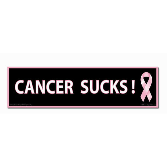 Cancer Sucks Car Magnet - Breast Cancer Awareness - Support Store