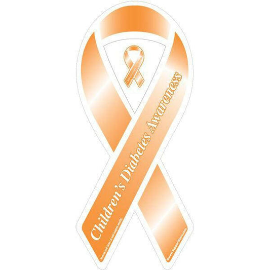 Children's Diabetes Awareness Orange Ribbon Magnet   - Support Store