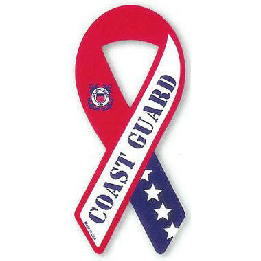 Coast Guard Military Ribbon Car Magnet - Support Store