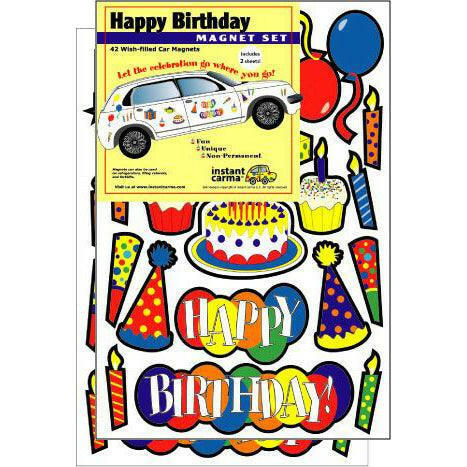 Happy Birthday Car Magnet Set - Support Store