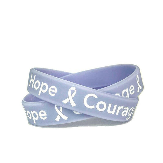 Yellow Rubber Rubber Wristbands Hope Courage Faith Wristband