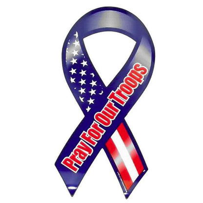 Pray for Our Troops Ribbon Car Magnet - 4" x 8" - Support Store