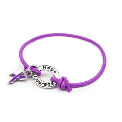 Purple Awareness Stretch Charm Bracelet - Support Store
