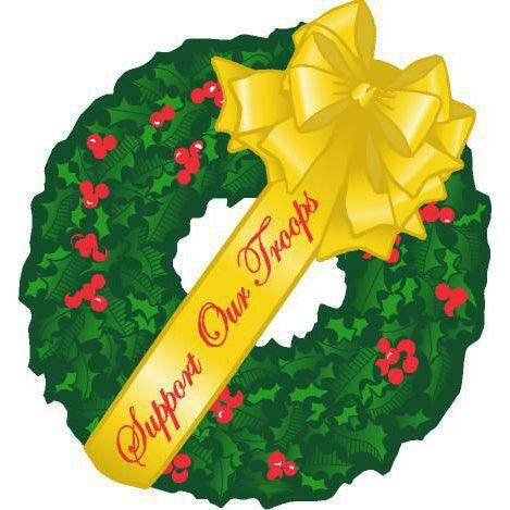 Support Our Troops Christmas Wreath Car Magnet - Support Store