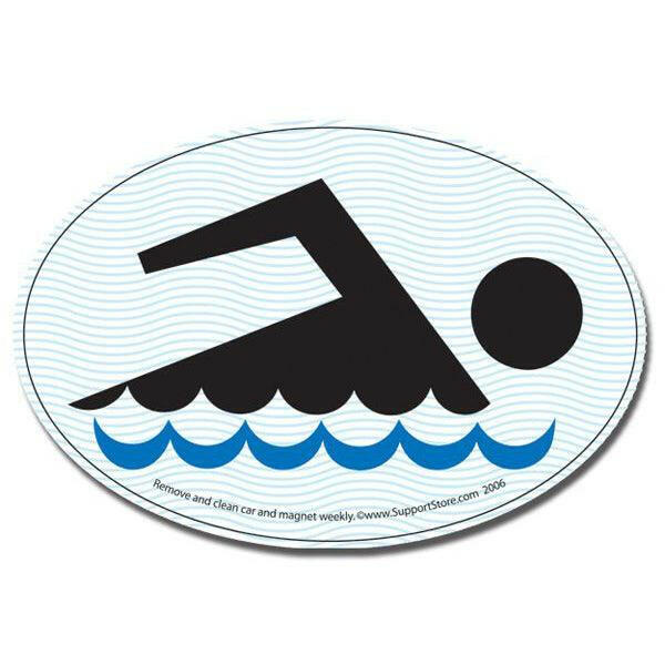 Swimming Car Magnet 4"x6" Oval - Support Store
