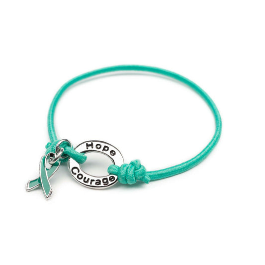 Teal Awareness Stretch Charm Bracelet - Support Store