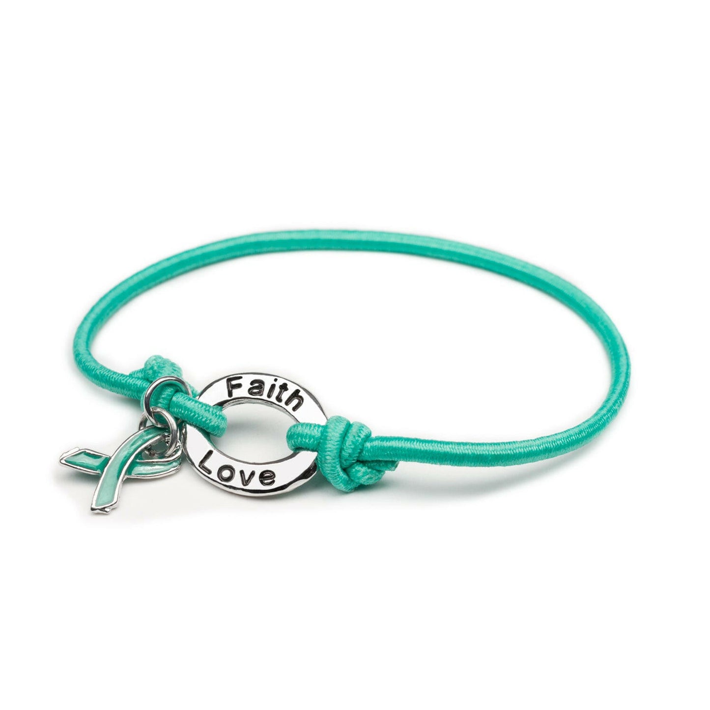 Teal Awareness Stretch Charm Bracelet - Support Store