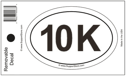 10K Bumper Sticker Decal - Oval - Support Store
