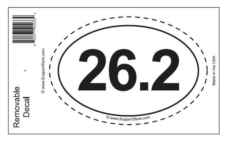 26.2 Bumper Sticker Decal - Oval - Support Store