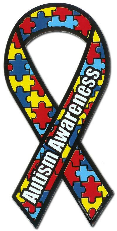 Autism Awareness Mini Ribbon Car Magnet - Support Store