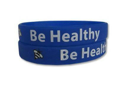 Be Healthy Rubber Bracelet Wristband - Adult 8" - Support Store