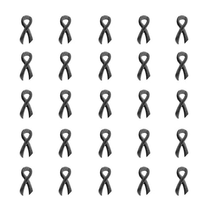 Black Ribbon Embroidered Stick-ons - 25-pack - Support Store