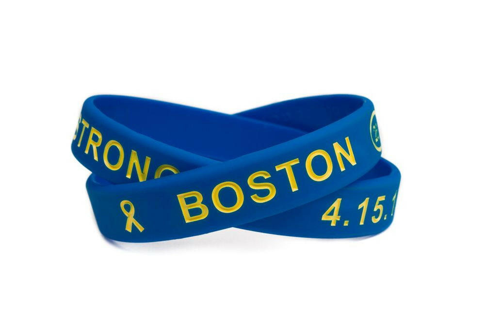 Boston Strong Marathon Memorial Wristband - Adult 8" - Support Store