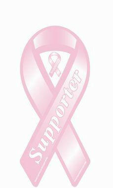 Breast Cancer "Supporter" Pink Ribbon Car Magnet - Support Store