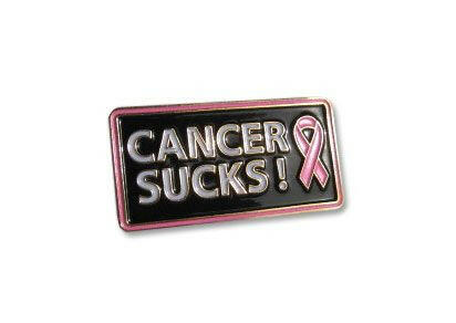 Cancer Sucks! Pink Ribbon Lapel Pin - Support Store