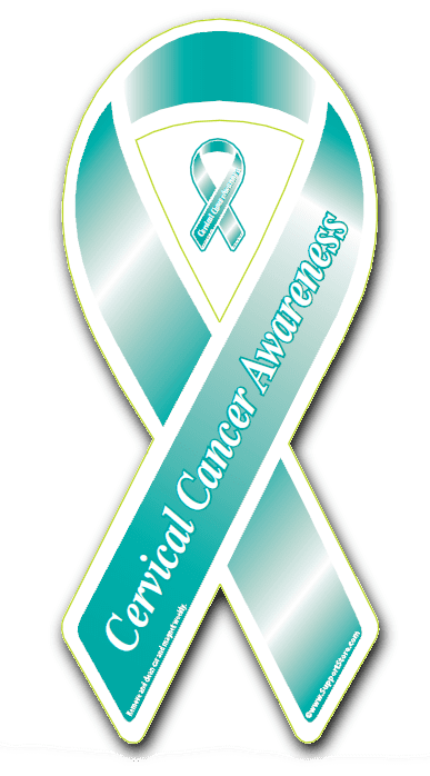 Cervical Cancer Awareness Ribbon Magnet - 3.5" x 8" - Support Store