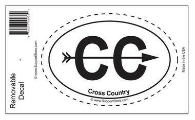 Cross Country Bumper Sticker Decal - Oval - Support Store