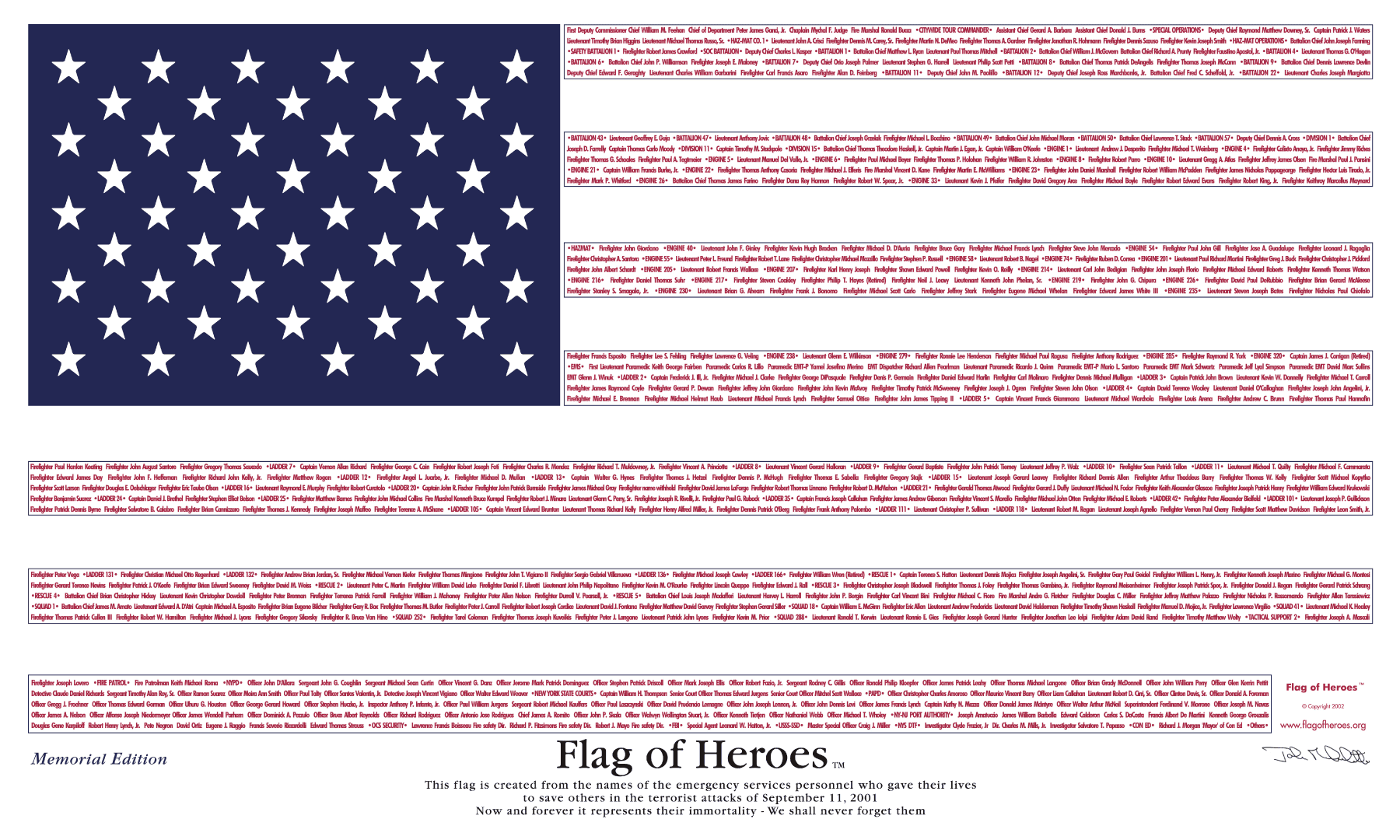 Flag of Heroes - September 11th - Support Store