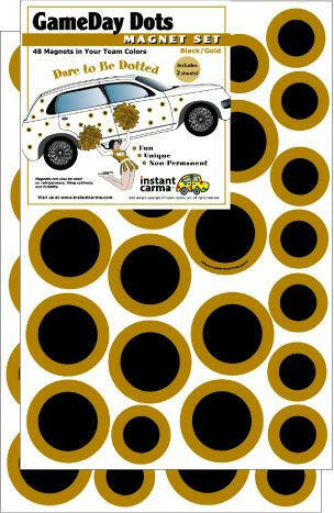 Game Day Dot Magnets - Black & Gold - Support Store