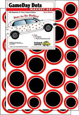 Game Day Dot Magnets - Red & Black - Support Store