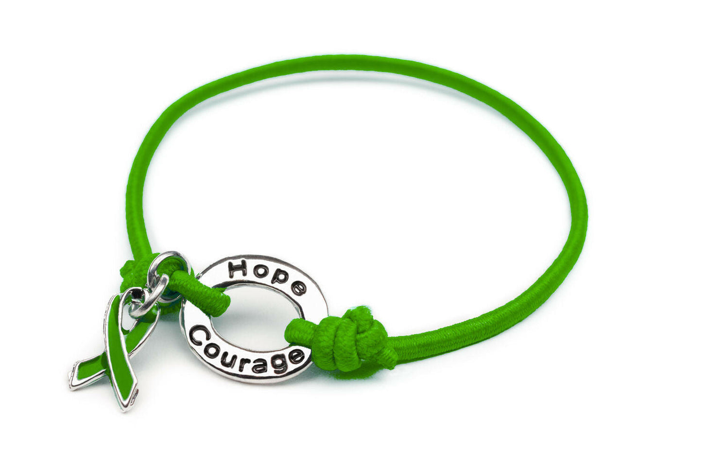 Green Awareness Stretch Charm Bracelet - Support Store