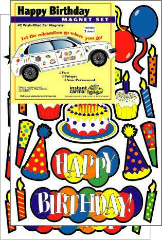 Happy Birthday Car Magnet Set - Support Store