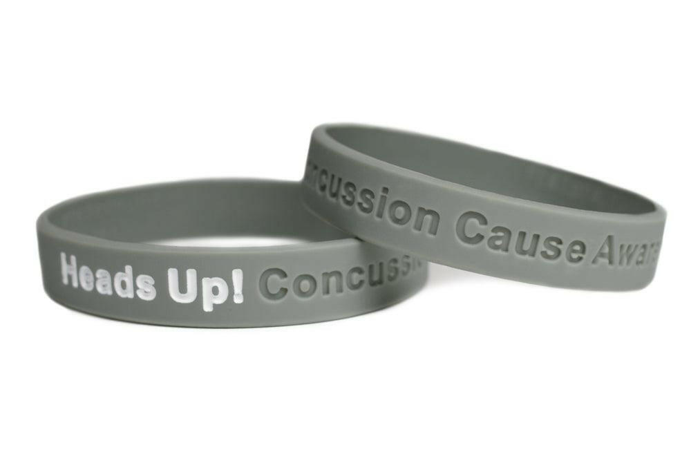 Heads Up! Concussion Cause Awareness Rubber Wristband - Youth 7" - Support Store