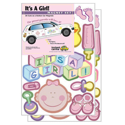 It's a Baby Girl Car Magnet Set - Support Store
