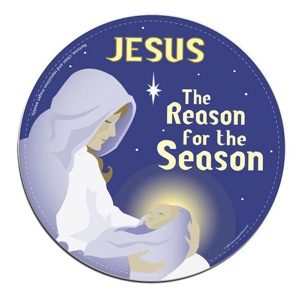 Jesus - The Reason for the Season Christmas Christian Car Magnet - Support Store