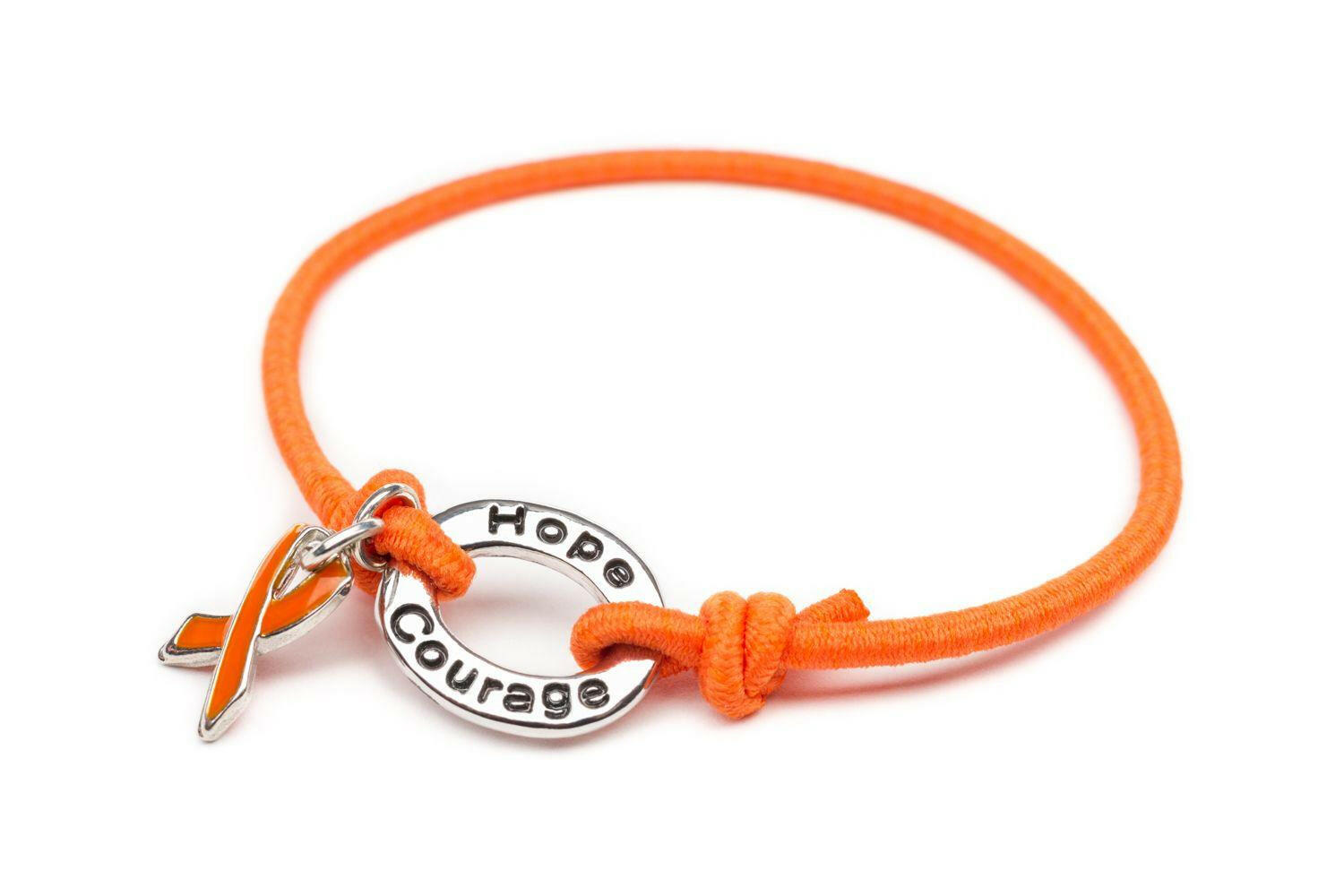 Orange Awareness Stretch Charm Bracelet - Support Store